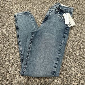 NWT Topshop Moto Jamie High Waist Ankle Grazer Petite Jeans